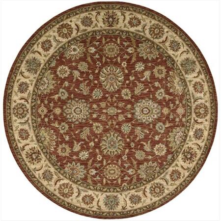 NOURISON Living Treasures Area Rug Collection Rust 5 Ft 10 In. X 5 Ft 10 In. Round 99446673619